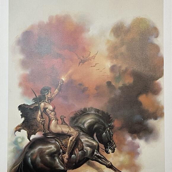 Vintage 1986 Boris Vallejo Witch of Hel Art 361 of 500 Limited Edition Rare - Picture 3 of 6
